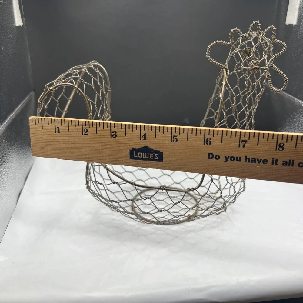 KitchenCraft Wire Hen Egg Basket Chicken Shaped Shabby Chic Farmhouse Countertop